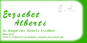 erzsebet alberti business card